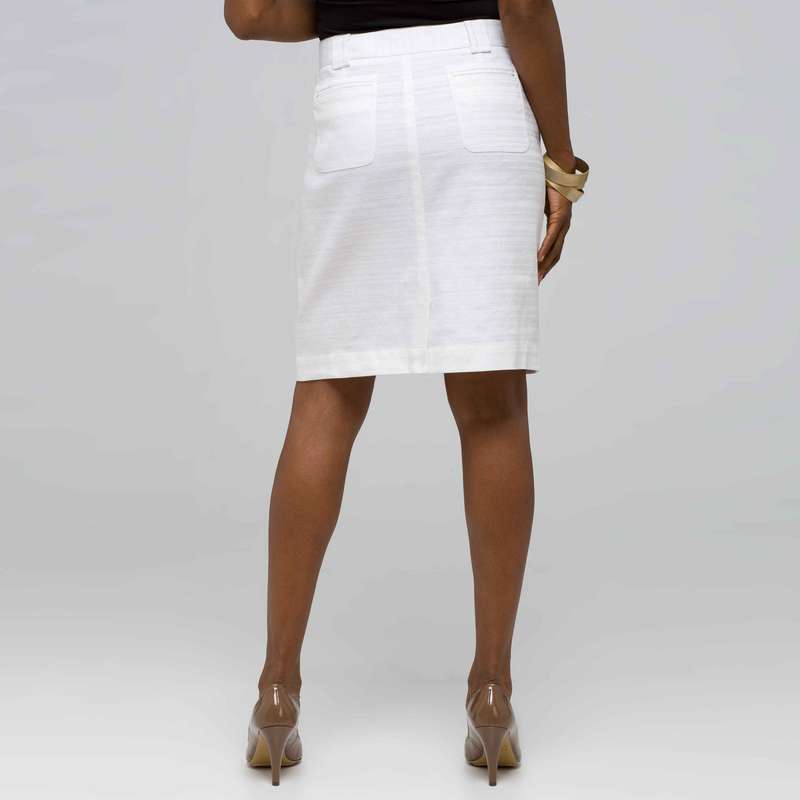 Straight Skirt, White, large